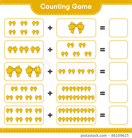Counting game, count the number of Ribbon and...-插圖素材 [86109625] - PIXTA圖庫