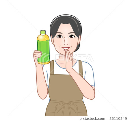 Illustration of a woman with tea 86110249