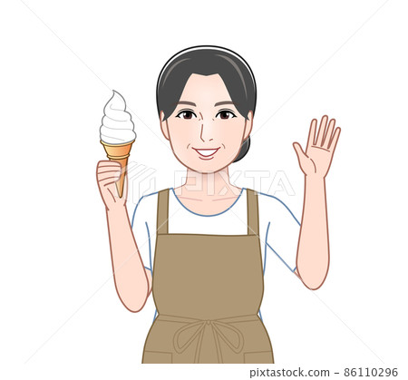 Housewife with ice cream 86110296