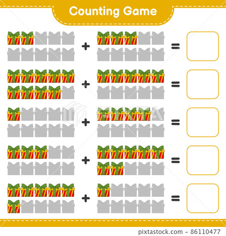 Counting game, count the number of Gift Box and... - Stock Illustration ...