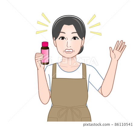 Housewife drinking a beauty drink Housewife drinking a beauty drink 86110541