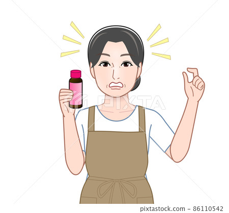 Housewife drinking a beauty drink Housewife drinking a beauty drink 86110542