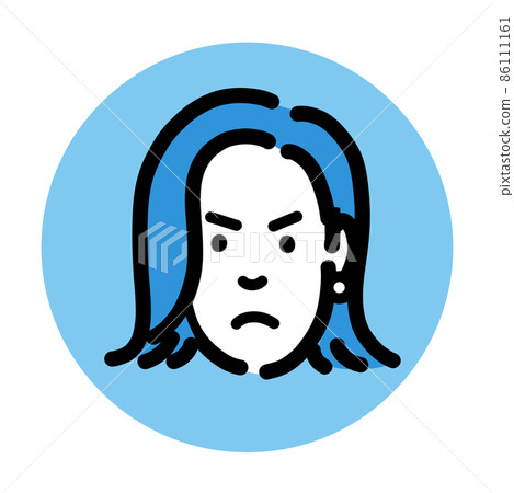 Angry young woman icon - Stock Illustration [86111161] - PIXTA