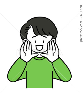 A boy calling 86113203