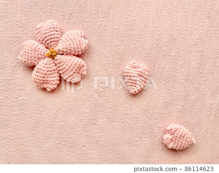 Cherry blossom amigurumi Japanese paper background 86114623