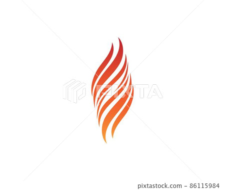 Fire symbol vector icon 86115984