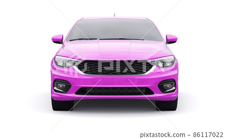 Compact Sports car Family Sedan 3d illustration. 86117022