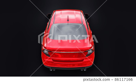 Compact Sports car Family Sedan 3d illustration. Compact Sports car Family Sedan 3d illustration. 86117166