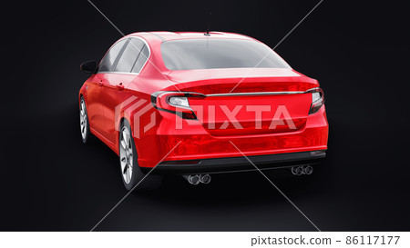 Compact Sports car Family Sedan 3d illustration. Compact Sports car Family Sedan 3d illustration. 86117177