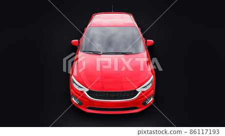 Compact Sports car Family Sedan 3d illustration. Compact Sports car Family Sedan 3d illustration. 86117193