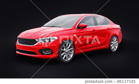 Compact Sports car Family Sedan 3d illustration. Compact Sports car Family Sedan 3d illustration. 86117195