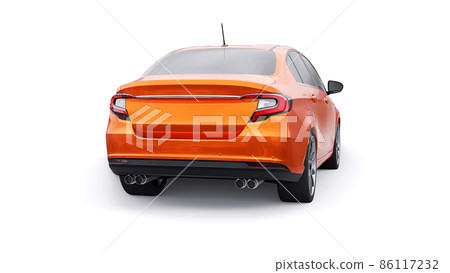 Compact Sports car Family Sedan 3d illustration. Compact Sports car Family Sedan 3d illustration. 86117232