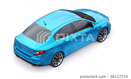 Compact Sports car Family Sedan 3d illustration. Compact Sports car Family Sedan 3d illustration. 86117233
