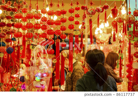 中國春節,傳統飾品,攤販,春聯,中国の旧正月、伝統的な装飾品、ベンダー、二行連句、couplets, 中國春節,傳統飾品,攤販,春聯,中国の旧正月、伝統的な装飾品、ベンダー、二行連句、couplets, 86117737