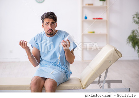 Young male patient in transfusion concept Young male patient in transfusion concept 86118119