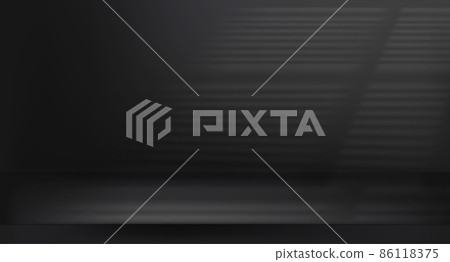 Empty dark room with shadows on the wall 86118375