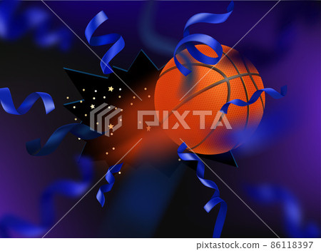Goal concept with basketball ball 86118397