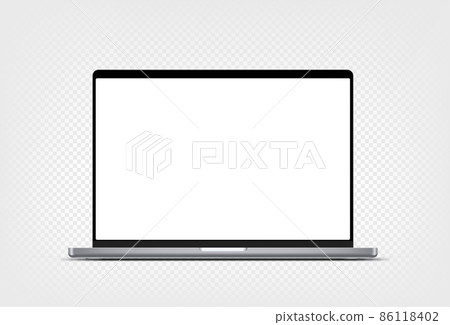 Modern laptop computer vector 3d mockup Modern laptop computer vector 3d mockup 86118402