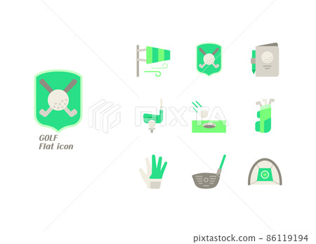 golf vector icon set golf vector icon set 86119194