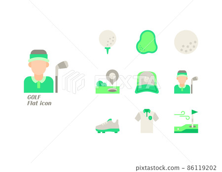 golf vector icon set golf vector icon set 86119202