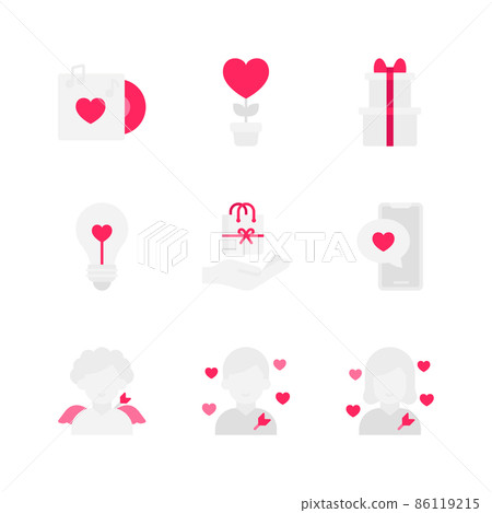 valentines and white day, love event icon series valentines and white day, love event icon series 86119215