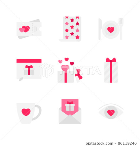 valentines and white day, love event icon series 86119240