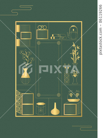 traditional Korean vector illustration background for new year, thanksgiving day 86119266