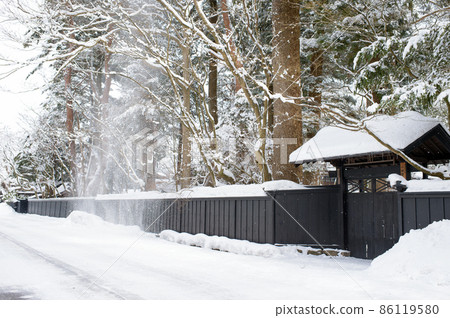 Kakunodate, a quaint winter samurai residence street Kakunodate, a quaint winter samurai residence street 86119580