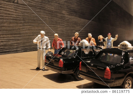 a small figure with the japan taxi a small figure with the japan taxi 86119775