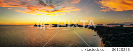 Koh Mak sunset, near koh Chang in Trat, Thailand 86120226