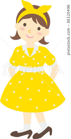 黃色禮服的女孩 86120496