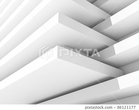 Abstract white parametric architectural background, 3d 86121177