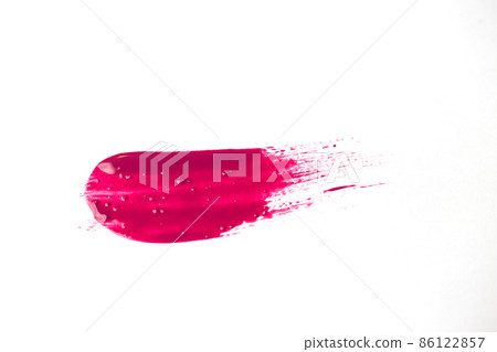 Beautiful pink blot isolated on white background. Sample of cosmetics, nail polish, liquid lipstick. Manicure, pedicure, makeup. Beautiful pink blot isolated on white background. Sample of cosmetics, nail polish, liquid lipstick. Manicure, pedicure, makeup. 86122857