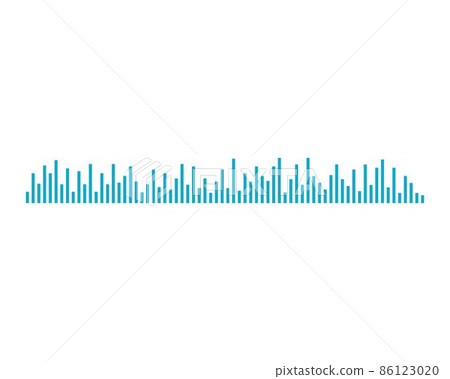 Sound wave vector icon 86123020