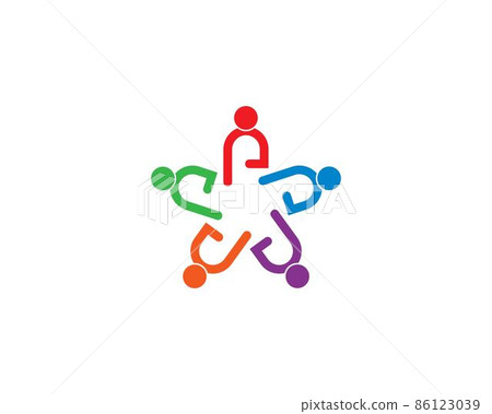 Teamwork vector icon - Stock Illustration [86123039] - PIXTA