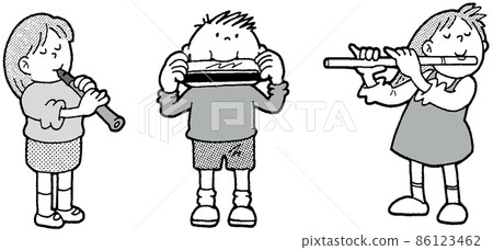 Children's school life Saijiki musical instrument Children's school life Saijiki musical instrument 86123462