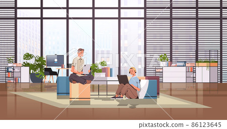 businesspeople using digital business people working together in office horizontal full length businesspeople using digital business people working together in office horizontal full length 86123645