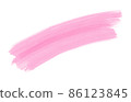 Pastel pink brush paint stroke. 86123845
