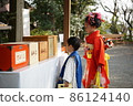 A 7-year-old girl who visits Shichigosan 86124140