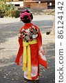 A 7-year-old girl who visits Shichigosan 86124142