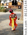 A 7-year-old girl who visits Shichigosan 86124144
