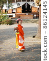 A 7-year-old girl who visits Shichigosan 86124145