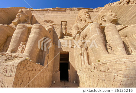 Abu Simbel, a rock in Nubia, two ancient Egyptian temples, the time of Ramses II Abu Simbel, a rock in Nubia, two ancient Egyptian temples, the time of Ramses II 86125216