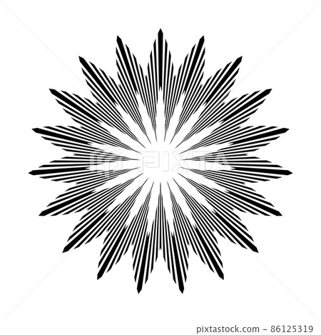 Abstract decorative geometric circle pattern in star shape. 86125319