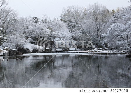 冬季琵琶湖文化公園庭園景觀 冬季琵琶湖文化公園庭園景觀 86127456