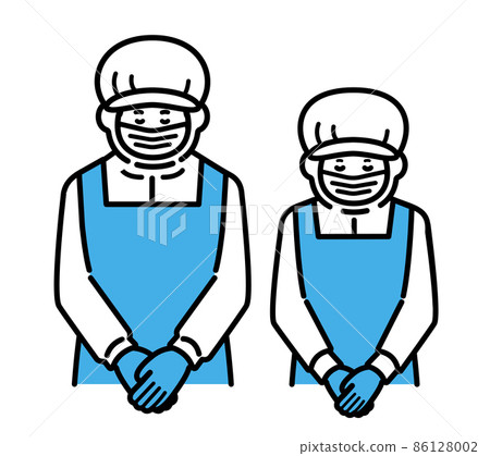 Hygiene worker with his head down Hygiene worker with his head down 86128002