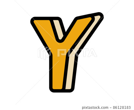 手寫字母矢量插圖大寫字母 Y 手寫字母矢量插圖大寫字母 Y 86128183