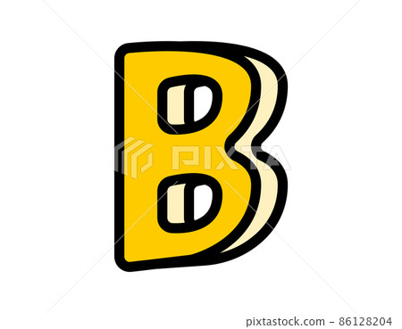 Handwritten alphabet vector illustration capital letter B Handwritten alphabet vector illustration capital letter B 86128204