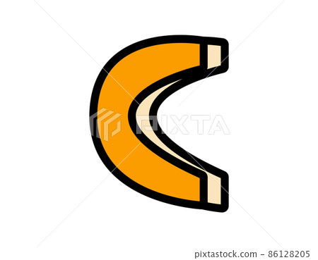 Handwritten alphabet vector illustration capital letter C 86128205