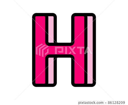 手寫字母矢量插圖大寫字母 H 手寫字母矢量插圖大寫字母 H 86128209